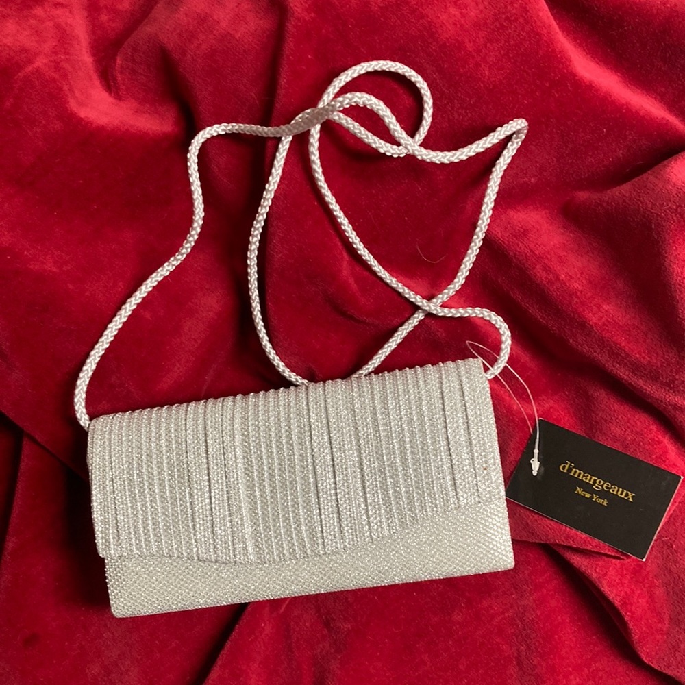 Evening silver clutch NWT
